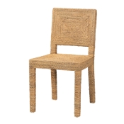 bali & pari Anfield Modern Bohemian Natural Seagrass and Mahogany Wood Dining Chair Baxton Studio restaurant furniture, hotel furniture, commercial furniture, wholesale dining room furniture, wholesale dining chairs, classic dining chairs